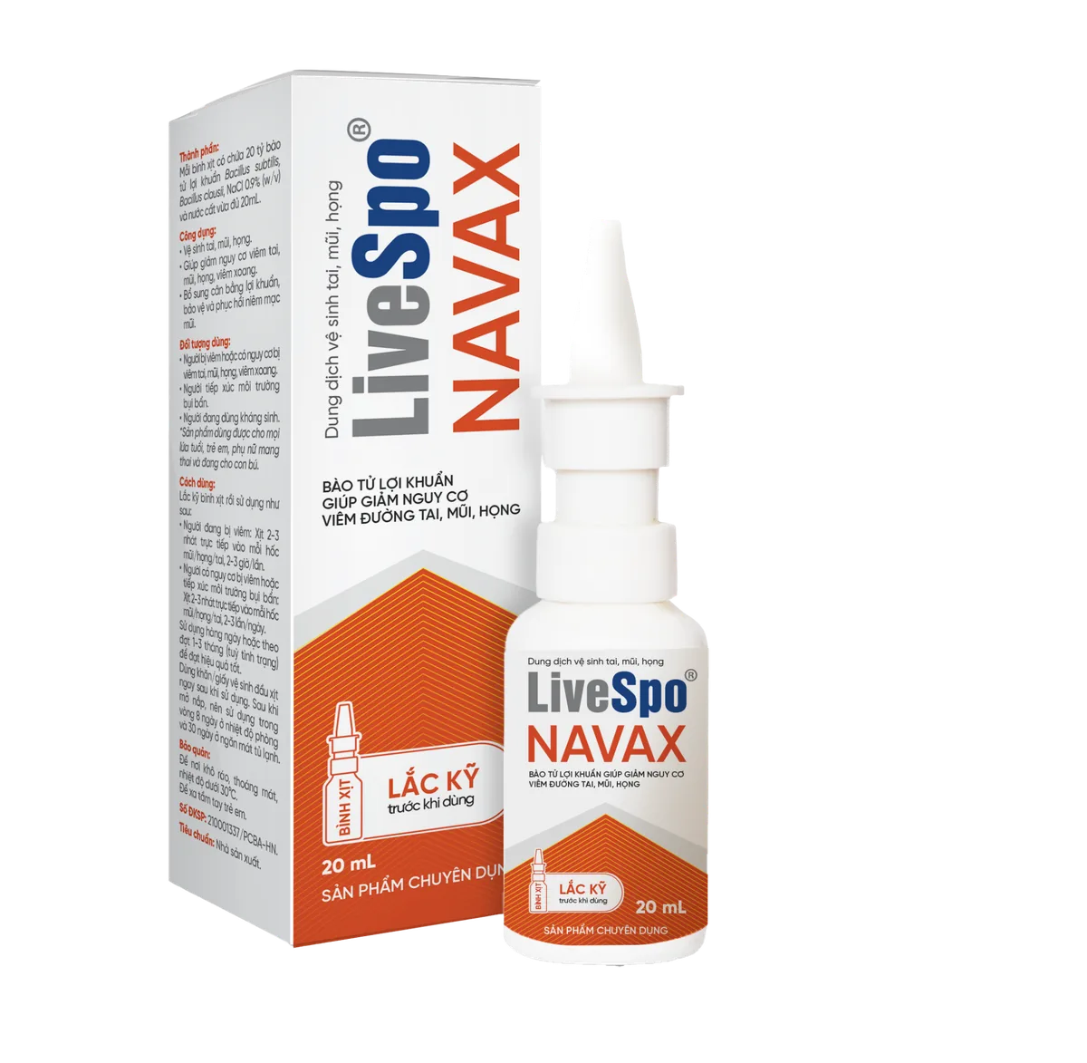 Xịt mũi họng lợi khuẩn LiveSpo Navax (Chai 20ml)